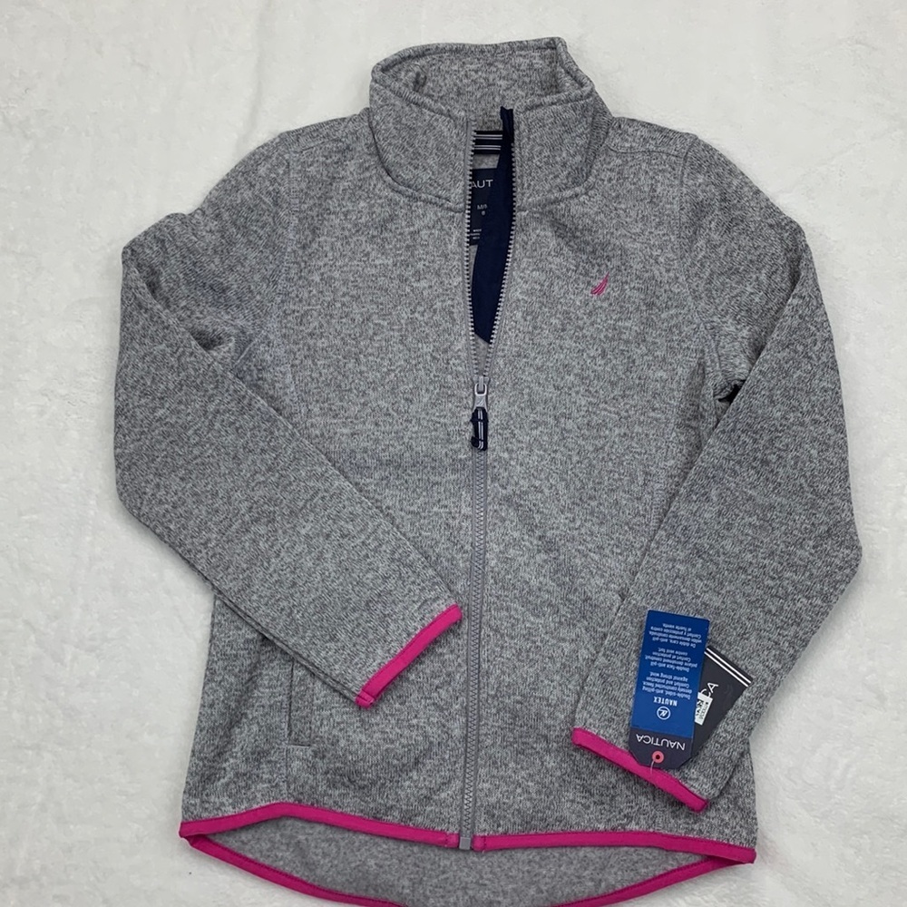 NAUTICA Big Girls Zip-Up Sweater Size M (8/10)